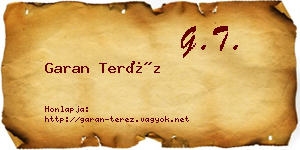 Garan Teréz névjegykártya